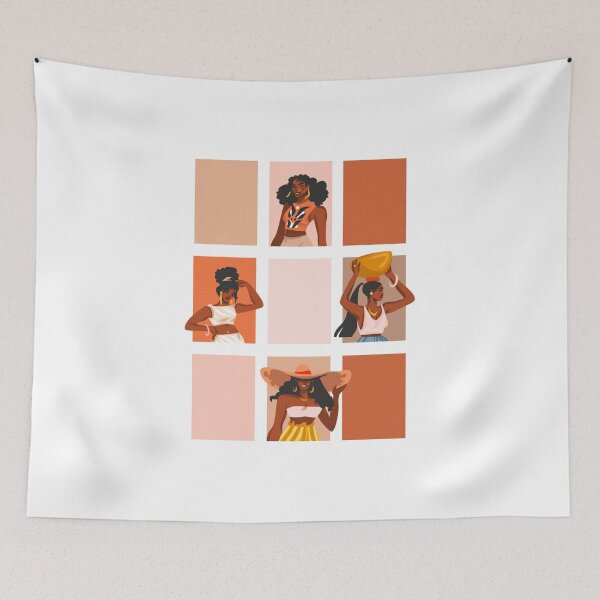 Item preview, happy black afro american beauty women group lifestyle designed and sold by Anastasy-Helter.