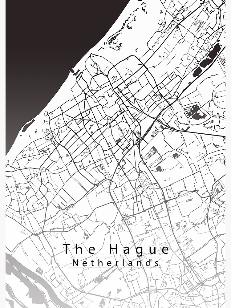 THe Hague Netherlands City Map Poster For Sale By Robin Niemczyk   Flat,750x,075,f Pad,750x1000,f8f8f8 