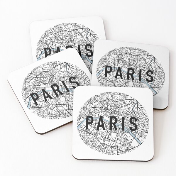 Item preview, Minimalist map of Paris designed and sold by Atelier Girouette .