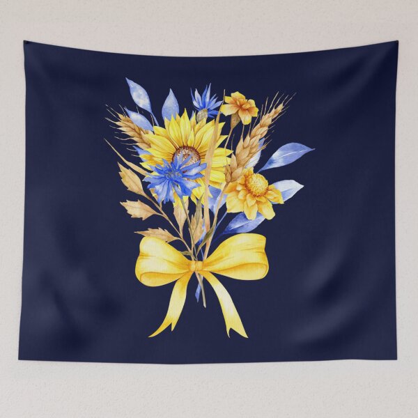 Item preview, Ukrainian Sunflower Watercolor Flowers Farmer    designed and sold by Hsiesofa.