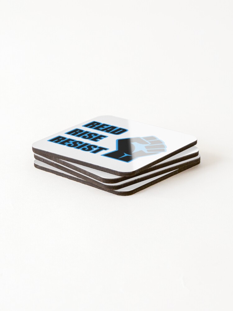 Thumbnail 4 of 5, Coasters (Set of 4), Read Rise Resist designed and sold by BrightSquare.