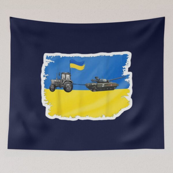 Item preview, ukrainian tractor pulling tank                     designed and sold by Hsiesofa.