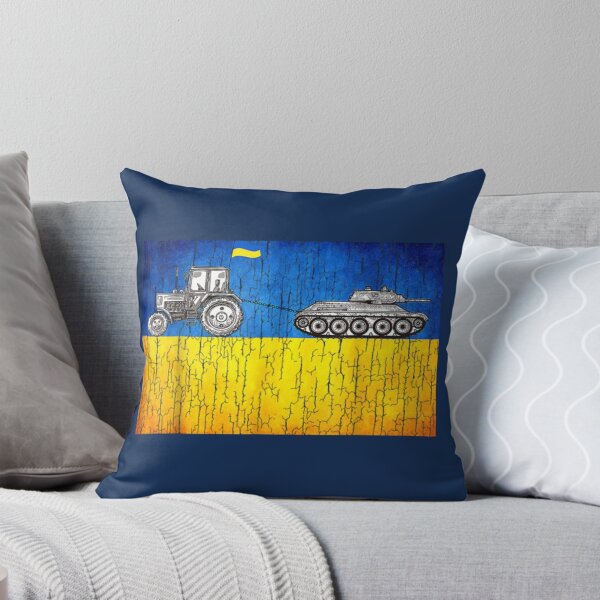Item preview, ukrainian tractor pulling tank           designed and sold by Hsiesofa.