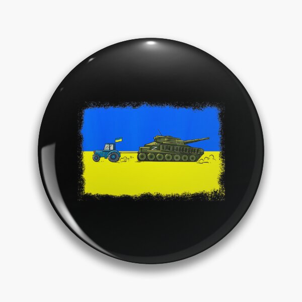 Item preview, Ukrainian Tractor Pulling Tank - Ukrainian Tractor Pulling Tank with Ukraine Flag - Zelensky Green            (1) designed and sold by Hsiesofa.