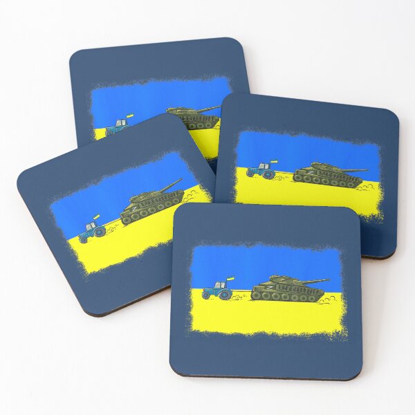 Item preview, Ukrainian Tractor Pulling Tank - Ukrainian Tractor Pulling Tank with Ukraine Flag - Zelensky Green            (1) designed and sold by Hsiesofa.