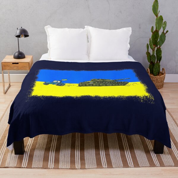 Item preview, Ukrainian Tractor Pulling Tank - Ukrainian Tractor Pulling Tank with Ukraine Flag - Zelensky Green (1) designed and sold by Hsiesofa.