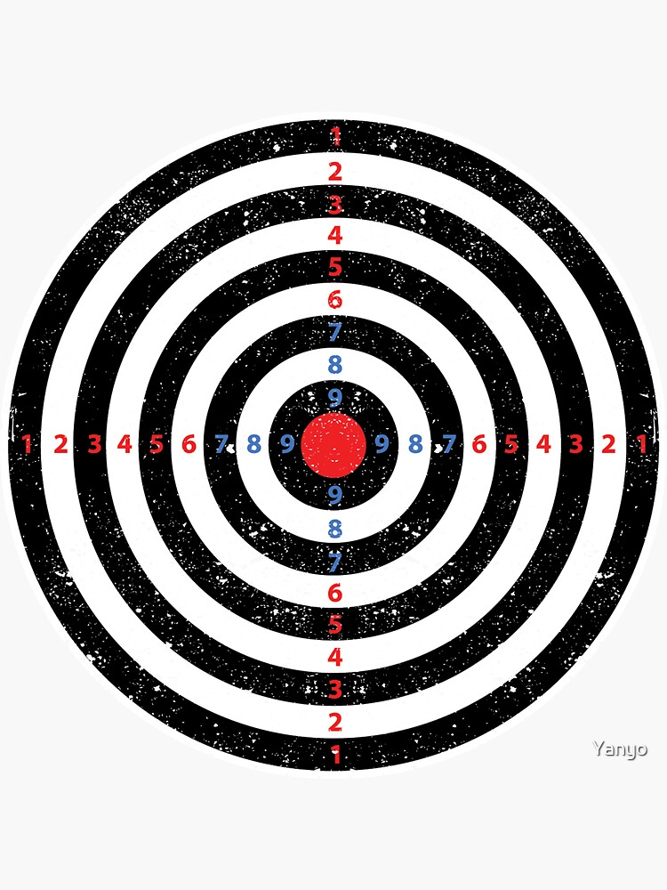 "Bullseye dartboard dartboard target" Sticker by Yanyo Redbubble