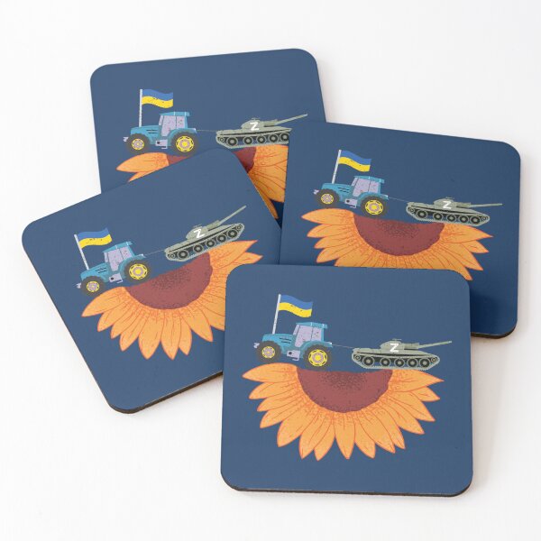Item preview, Ukrainian Tractor Pulling Tank On Sunflower Field   designed and sold by Hsiesofa.