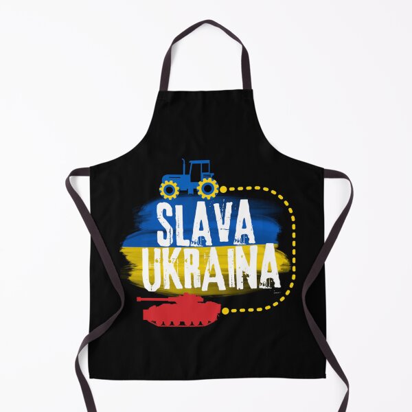 Item preview, Ukrainian Tractor pulling tank with ukraine flag Slava Ukraina designed and sold by Hsiesofa.