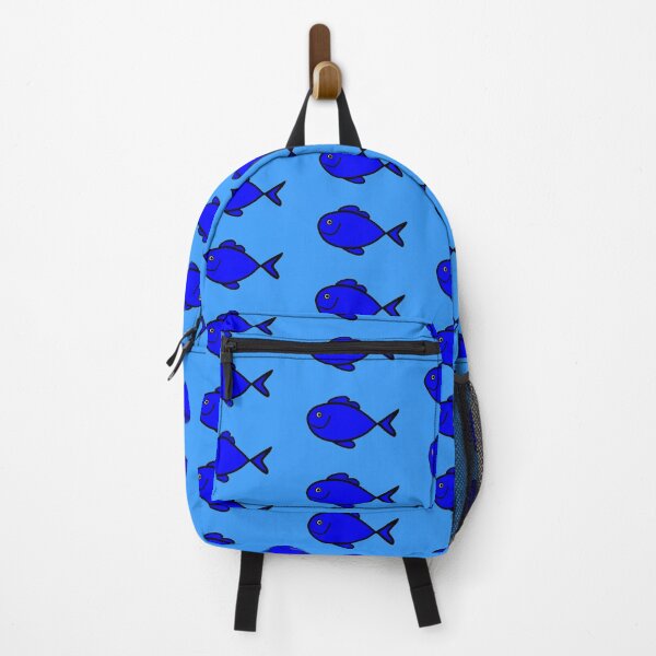 Item preview, Ocean Sea Nautical Theme Cute Smiling Blue Fish Cartoon Illustration designed and sold by wenjunior.