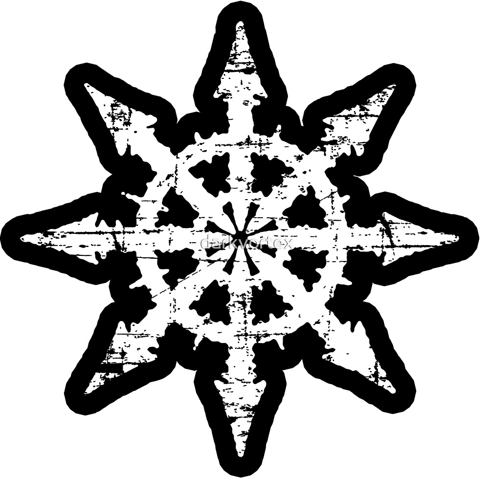 Ancient Chaos Symbol White On Black By Darkvortex Redbubble