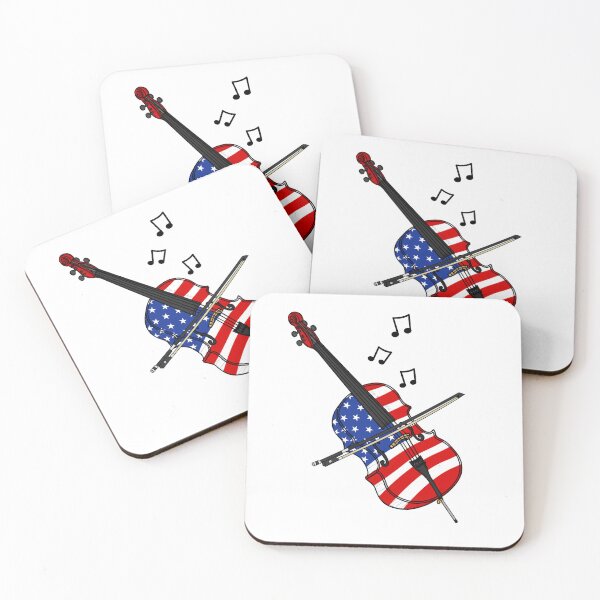 Artikelvorschau, 4. Juli Cello Cellist Amerikanische Flagge entworfen und verkauft von doodlerob.