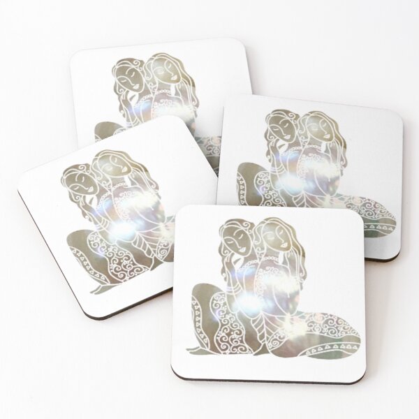 Item preview, Gemini Zodiac Symbol Silhouette Design With June Birthstone Pearl Background  designed and sold by TacoRose.