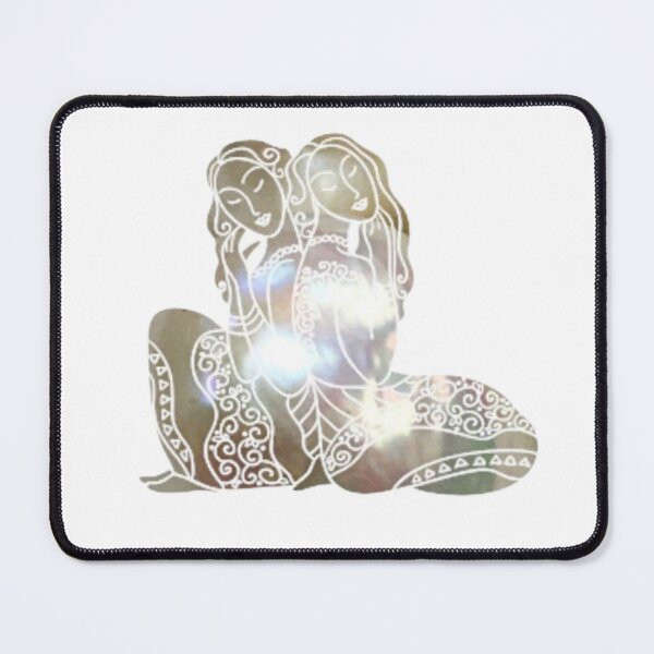 Item preview, Gemini Zodiac Symbol Silhouette Design With June Birthstone Pearl Background designed and sold by TacoRose.