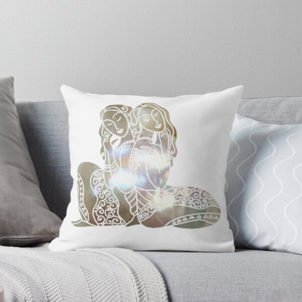 Item preview, Gemini Zodiac Symbol Silhouette Design With June Birthstone Pearl Background  designed and sold by TacoRose.