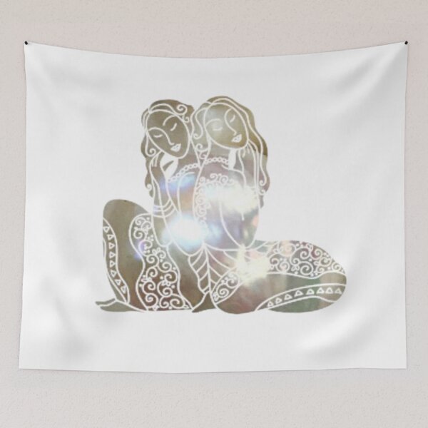 Item preview, Gemini Zodiac Symbol Silhouette Design With June Birthstone Pearl Background  designed and sold by TacoRose.