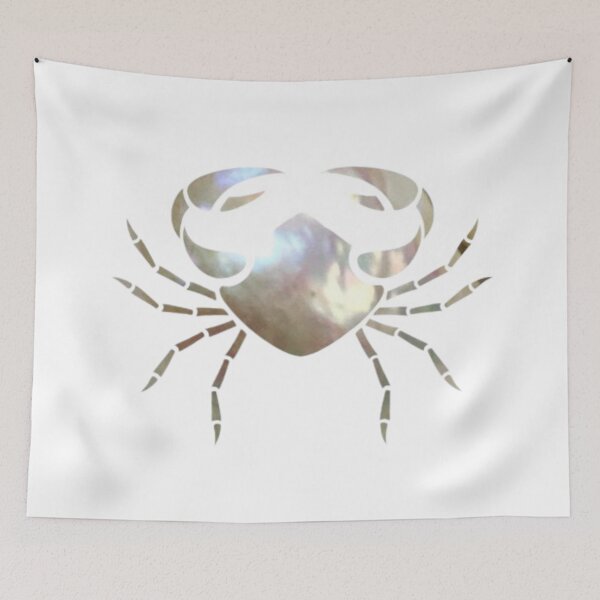 Item preview, Cancer Zodiac Symbol Silhouette Design With June Birthstone Pearl Background  designed and sold by TacoRose.