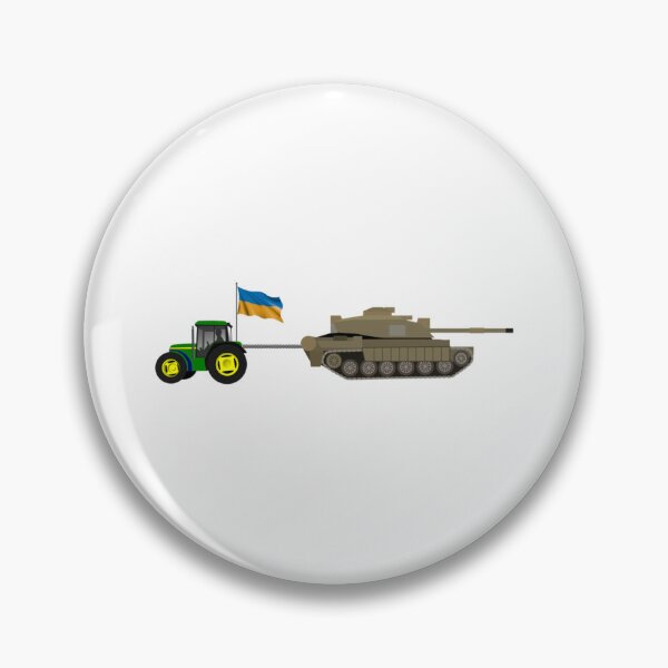 Item preview, Ukrainian tractor pulling a tank in farm funny designed and sold by Hsiesofa.
