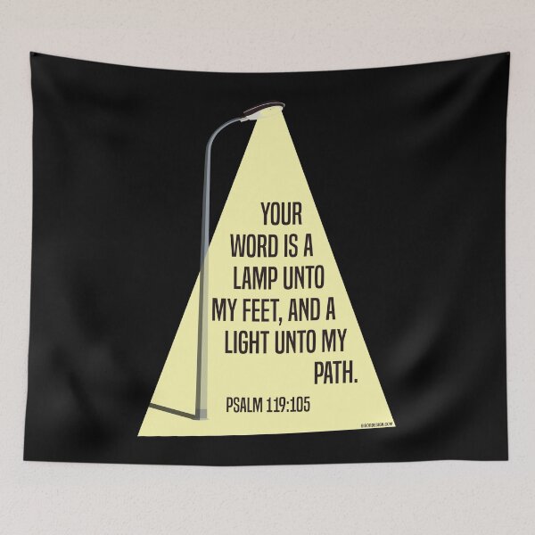 Item preview, Psalm 119:105 Your word is a lamp unto my feet - Shining street lamp designed and sold by GiborDesign.
