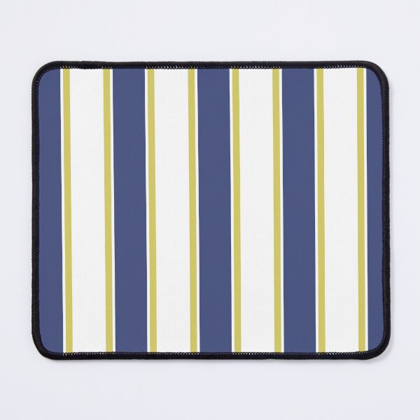Item preview, Preppy Navy Blue White Gold Yacht Stripes designed and sold by HotHibiscus.
