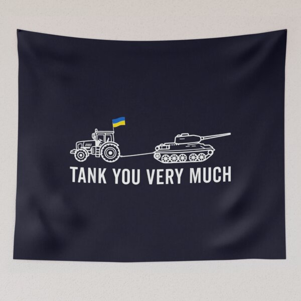 Item preview, ukrainian tractor pulling tank               designed and sold by Hsiesofa.