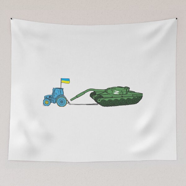 Item preview, ukrainian tractor pulling tank - ukrainian farmer   designed and sold by Hsiesofa.