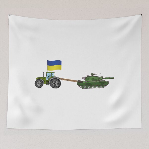 Item preview, Ukrainian Tractor Pulling Tank Sticker   designed and sold by Hsiesofa.