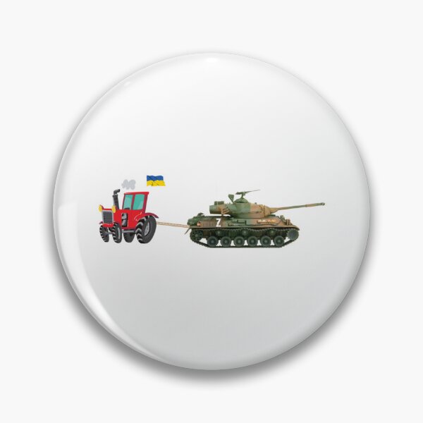 Item preview, ukrainian tractor pulling tank with ukraine flag    designed and sold by Hsiesofa.