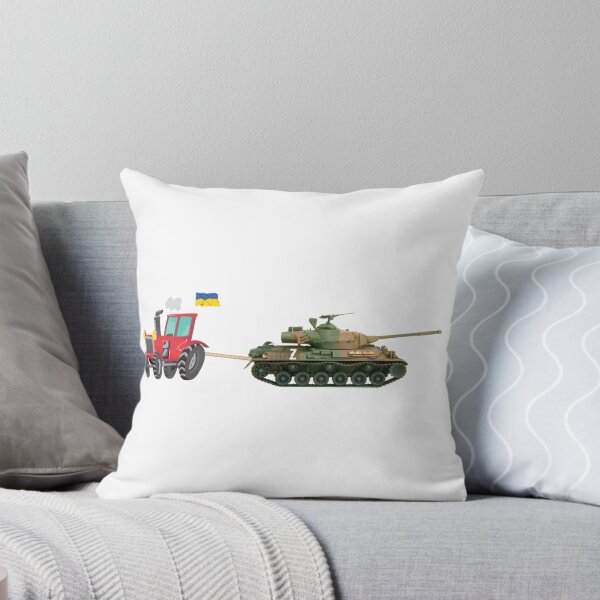 Item preview, ukrainian tractor pulling tank with ukraine flag    designed and sold by Hsiesofa.