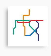 Mini Metros - Santiago, Chile Canvas Print
