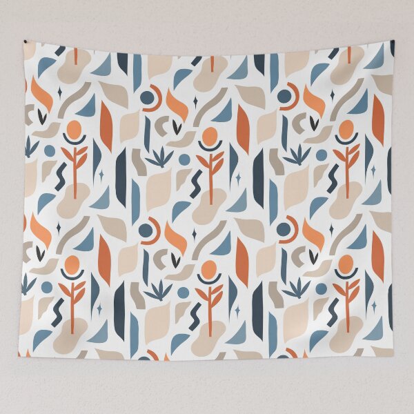 Item preview,  seamless pattern,with modern collage nature contemporary print of boho shapes designed and sold by Anastasy-Helter.