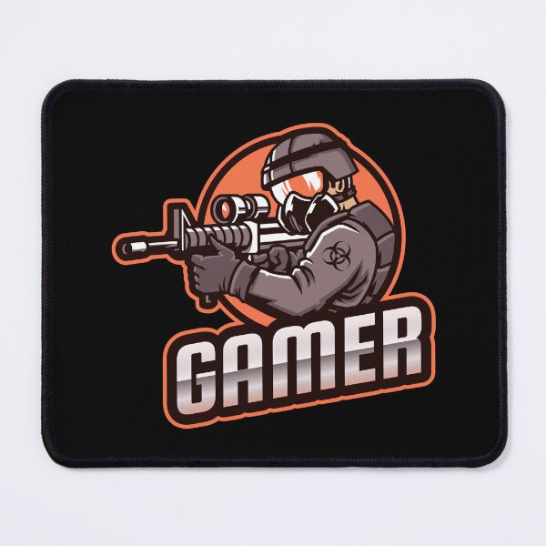 Item preview, Gamer with Soldier wearing Respirator designed and sold by PRIVARSHU.