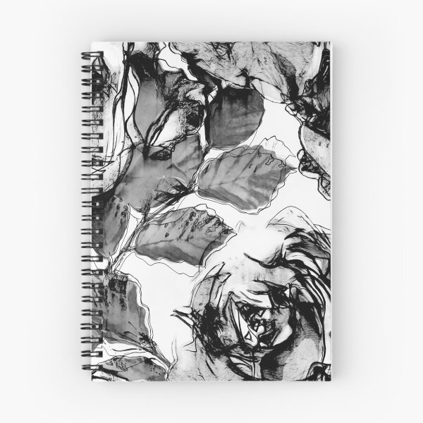 Item preview, White Over Black Abstract Line Art Flower designed and sold by Dex-Shop.