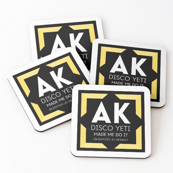 Item preview, AK Disco Yeti Made Me Do It- Yellow  corners Poster designed and sold by CadiKashijo.