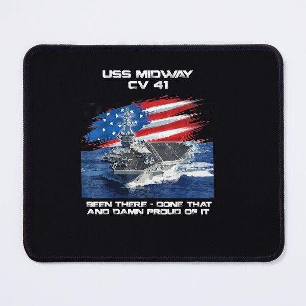 Item preview, USS Midway CV 41 Aircraft Carrier Veteran USA Flag Christmas designed and sold by DeannaMarks.