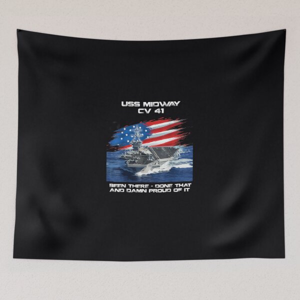 Item preview, USS Midway CV 41 Aircraft Carrier Veteran USA Flag Christmas designed and sold by DeannaMarks.
