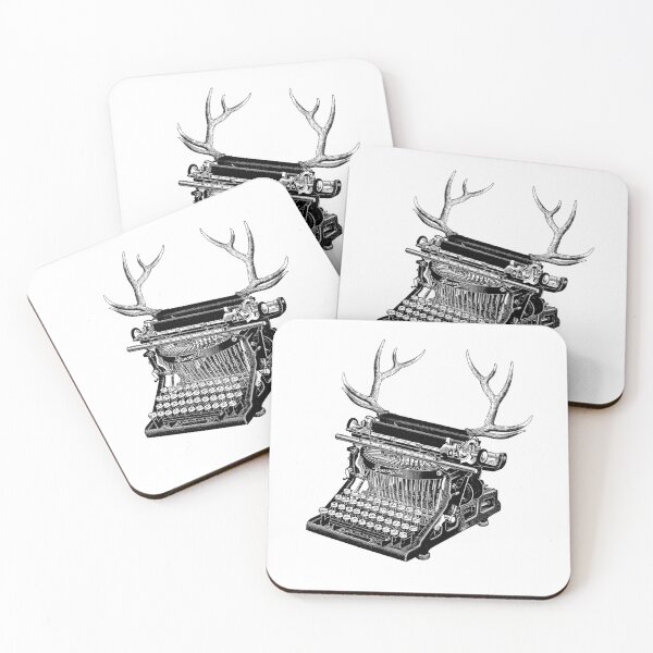 Item preview, The Curious Typewriter (black and white) designed and sold by Madame Memento.