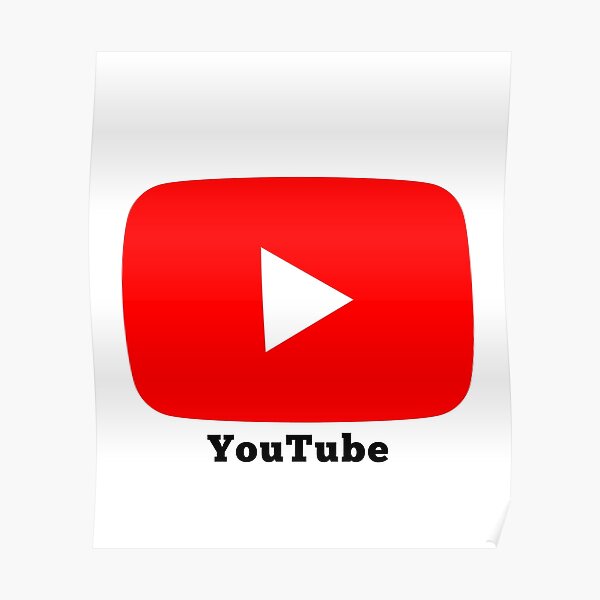 "Youtube logo Design socia media icon" Poster for Sale by vishkhatri