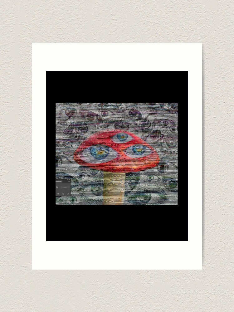 Weirdcore Aesthetic Mushroom Eyes Strangecore Traumacore | Art Board Print