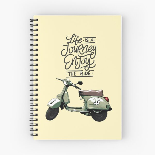 Item preview, Retro motorbike with life is a journey enjoy the ride text, Funky Scooter, Vintage designed and sold by BONBcreative.