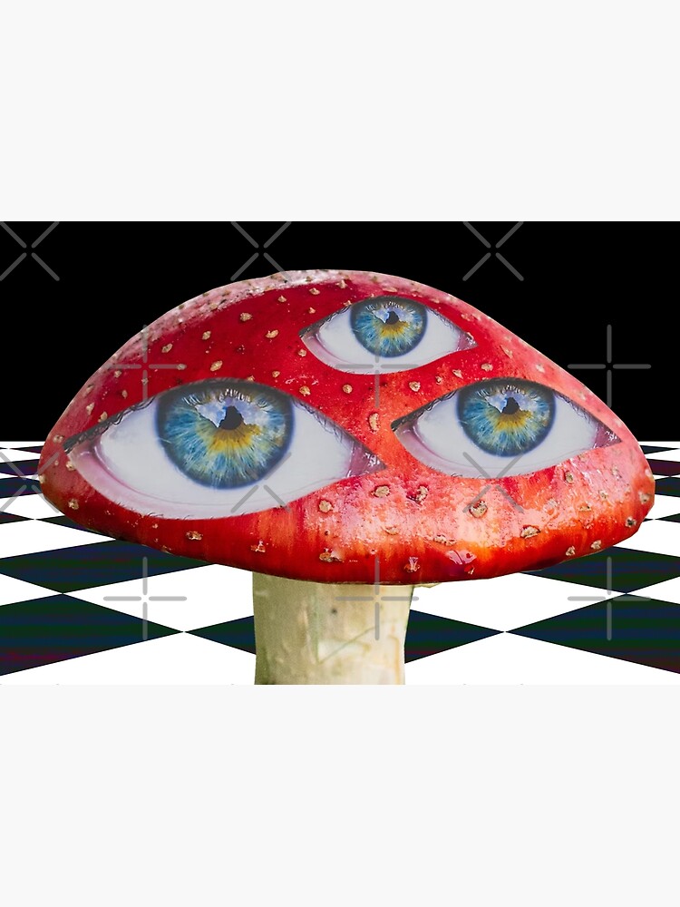 Dreamcore Weirdcore Aesthetics Mushroom Eyes Checker Floor V2 | Greeting  Card