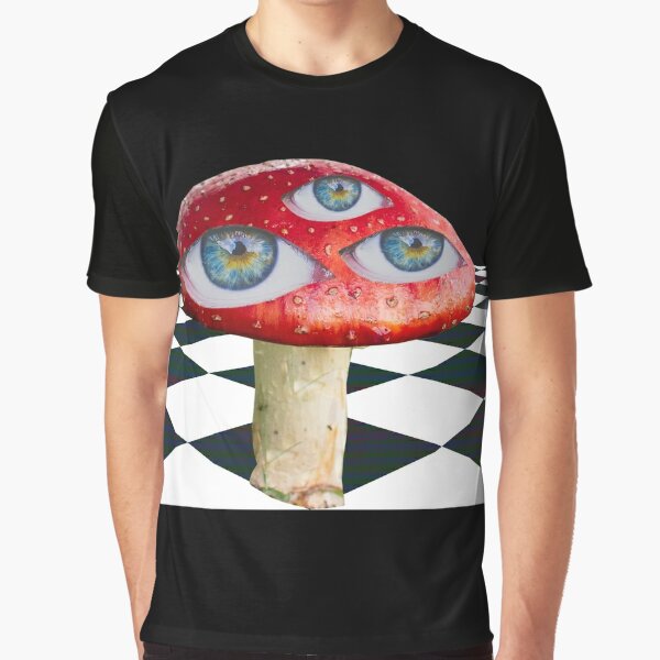 Custom Weirdcore Aesthetic Mushroom Eyes Strangecore Traumacore T Shirt  Ladies Fitted T-shirt By Cm-arts - Artistshot