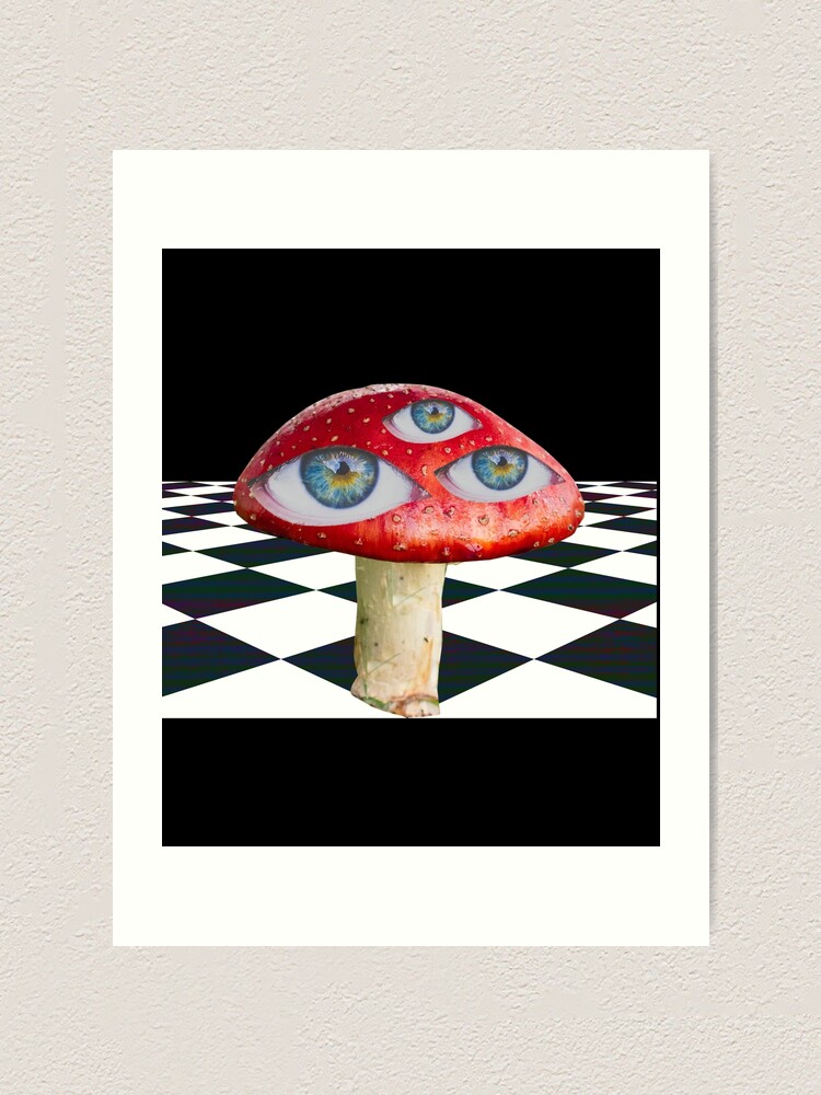 Weirdcore Aesthetic Mushroom Eyes Strangecore Traumacore | Art Board Print