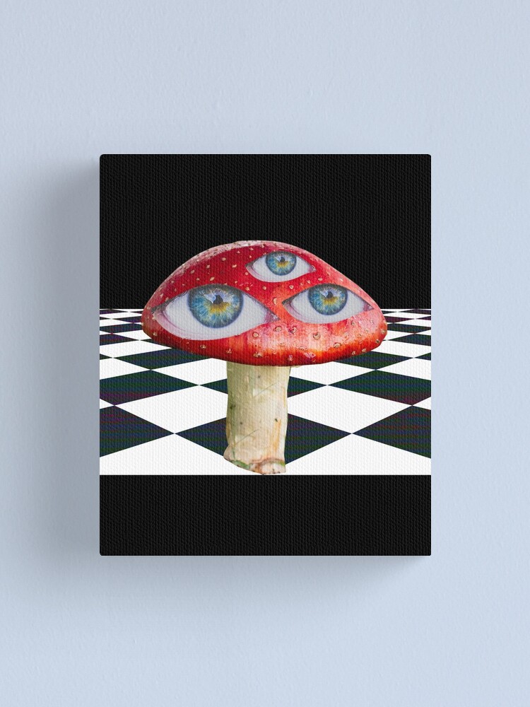 Weirdcore Aesthetic Mushroom Eyes Strangecore Traumacore | Art Print