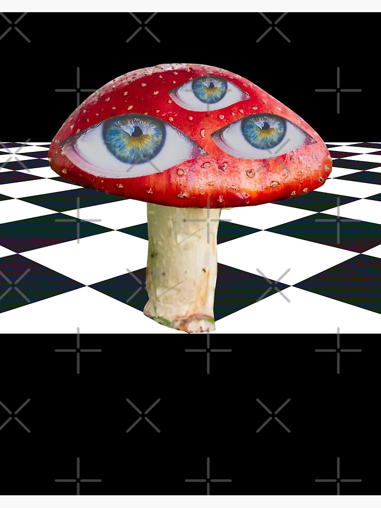 Weirdcore Aesthetic Mushroom Eyes Strangecore Traumacore | Art Board Print