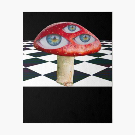 Weirdcore Aesthetic Mushroom Eyes Strangecore Traumacore | Art Print