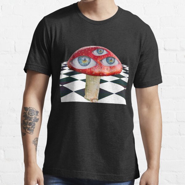  Womens Weirdcore Aesthetic Mushroom Eyes Strangecore Traumacore  V-Neck T-Shirt : Clothing, Shoes & Jewelry