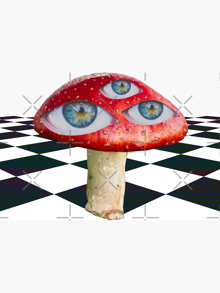 Dreamcore Weirdcore Aesthetics Mushroom Eyes Checker Floor V2 | Greeting  Card