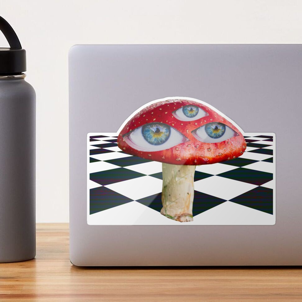 Dreamcore Weirdcore Aesthetics Mushroom Eyes Checker Floor V2  Sticker for  Sale by ghost888 in 2023