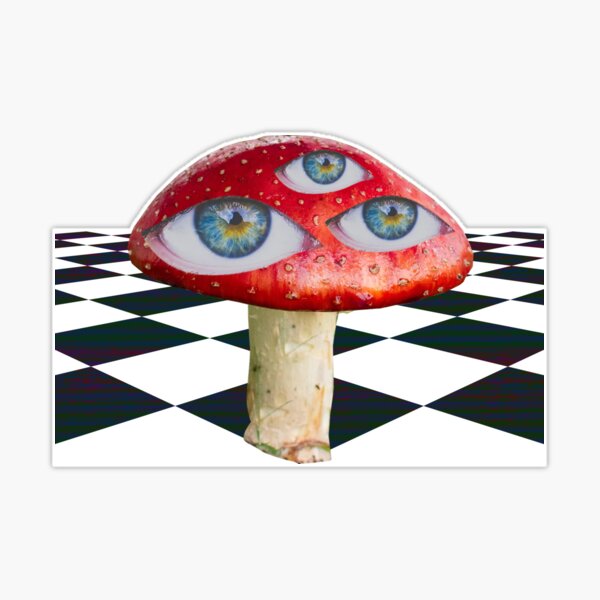 Weirdcore Aesthetic Mushroom Eyes Trucker Cap